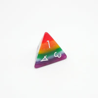 Rainbow Redux - 7 Piece DnD Dice Set | Acrylic RPG Gaming Dice