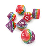 Rainbow Redux - 7 Piece DnD Dice Set | Acrylic RPG Gaming Dice