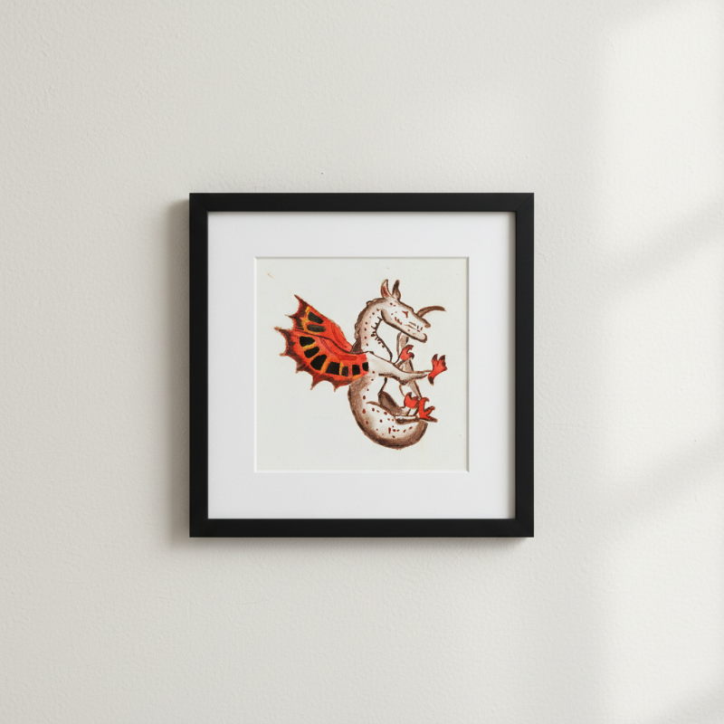 Red Wing Marginalia Dragon Fine Art Print
