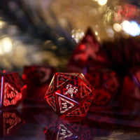 Candy Cane Wonderland - Red Glass Dice Set