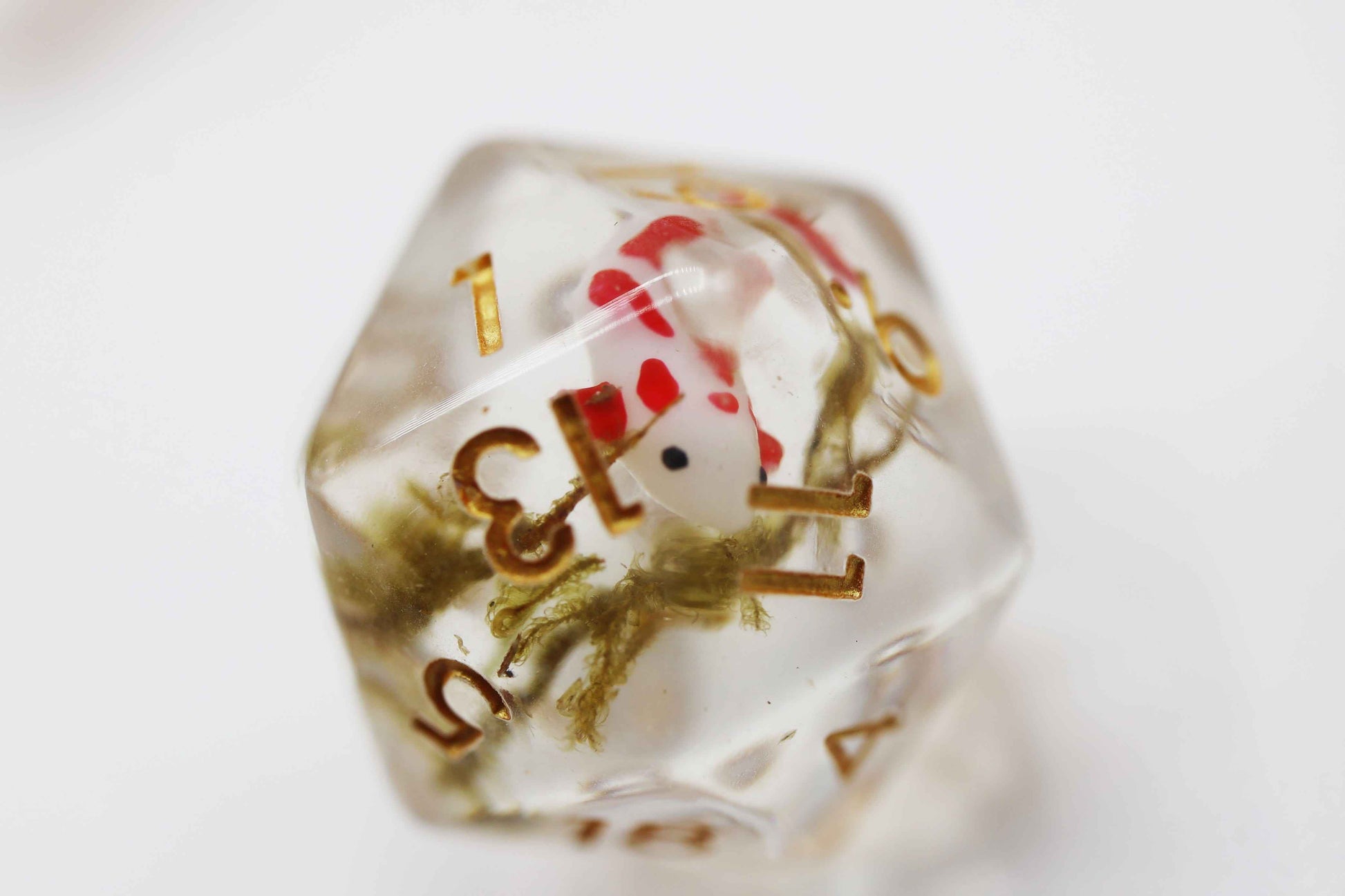 Red Koi Fish RPG Dice Set | 7-Piece Polyhedral Dice for TTRPGs