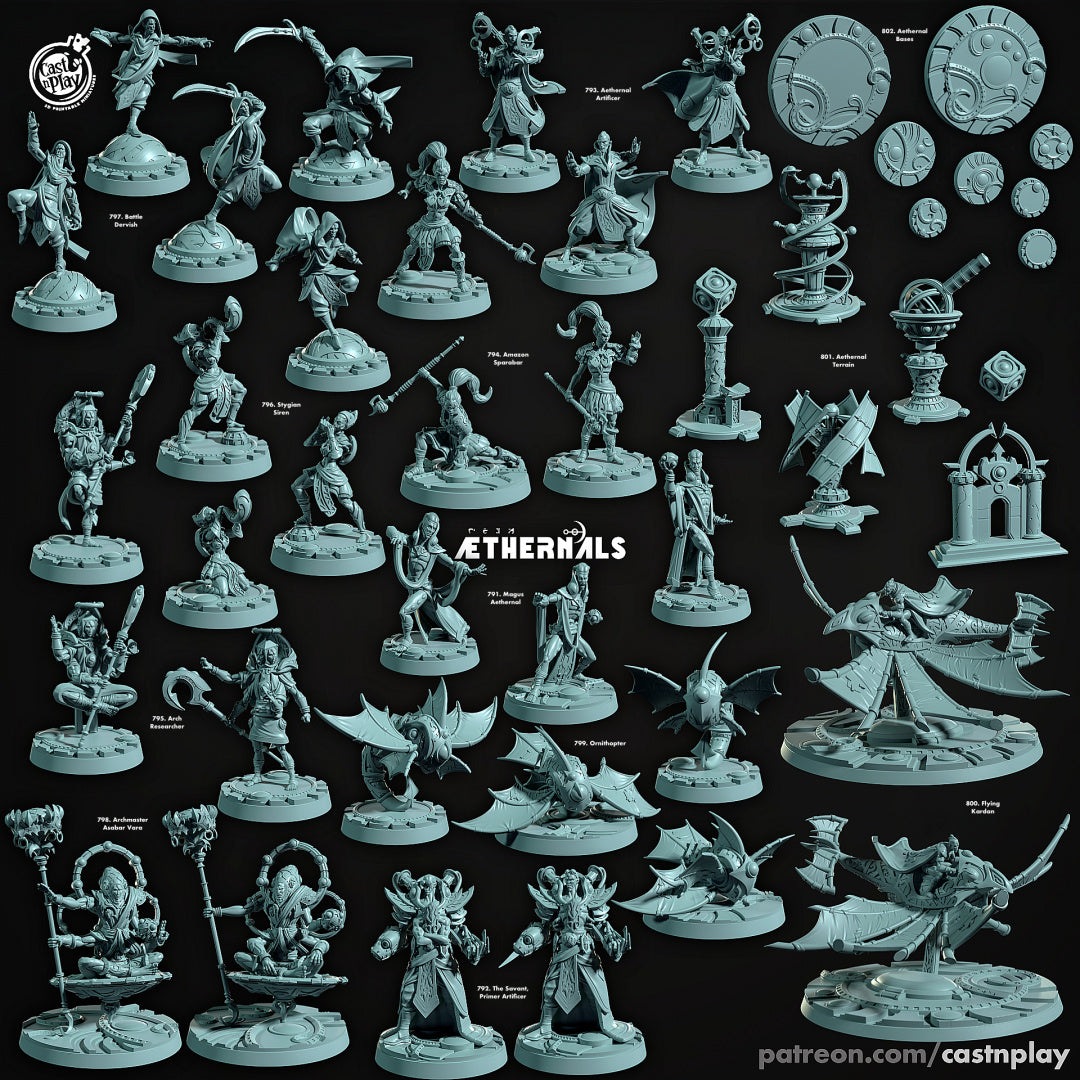 Cast n Play Aethernal Terrain — Aethernals Collection – 3D Printed 28mm 32mm D&D