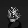 Roman St.Michael Archangel Stainless Steel Ring