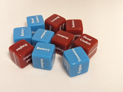 Mechanics Dice d6 – Automotive Diagnostic 6-Sided Dice by BrycesDice (16mm)