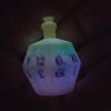 Potion Bottle D20 Glow in the Dark - Alternative Shaped Handmade Resin Dice
