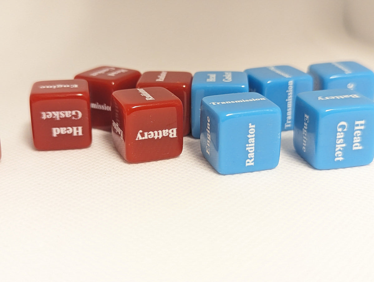 Mechanics Dice d6 – Automotive Diagnostic 6-Sided Dice by BrycesDice (16mm)