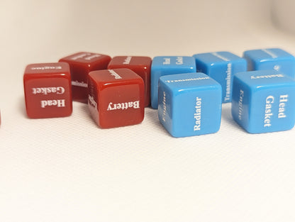 Mechanics Dice d6 – Automotive Diagnostic 6-Sided Dice by BrycesDice (16mm)