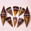 Tri Color RPG Dice Set - Maroon Gold Silver Dagger 8pc Dice
