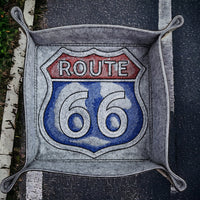 Route 66 sign dice tray