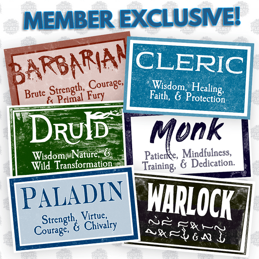 RPG Class Stickers Vol. 2 - Fantasy Character Class Vinyl Sticker Set