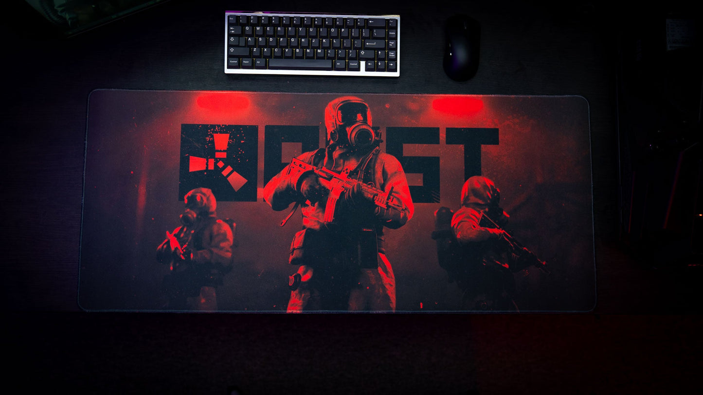 "Scientist Trio" — Rust Deskmat