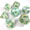 Chessex: Polyhedral Marble Dice sets - 10mm - Green / Dark Green
