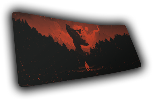 "Satellite Dish" — Rust Deskmat