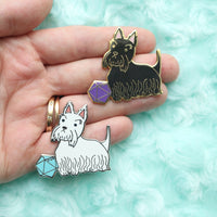 Scottish Terrier D20 Dice Buddy Hard Enamel Pin