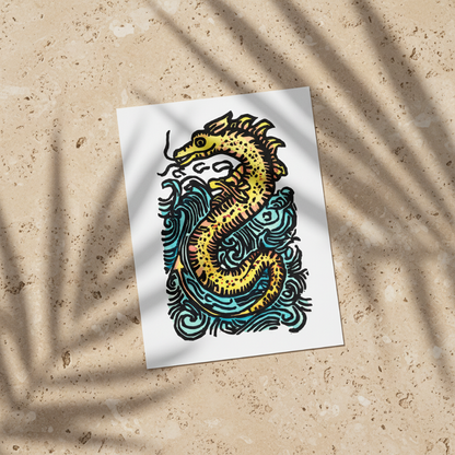 Sea Serpent Folklore Art Print | Fine Art Reproduction