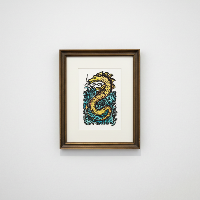 Sea Serpent Folklore Art Print | Fine Art Reproduction