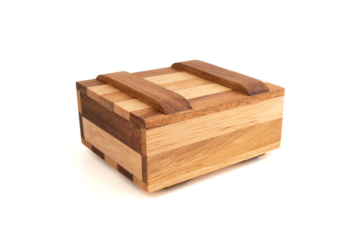 Secret Opening Puzzle Box – Wooden Trick Box for Cash, Gift Cards & Jewelry, Two Sizes