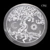 Selenite Engraved Tree of Life Plate 4 Inches (1 Piece)