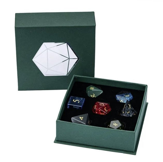 Semi-Precious Dice Bundle (3 Sets + D20)