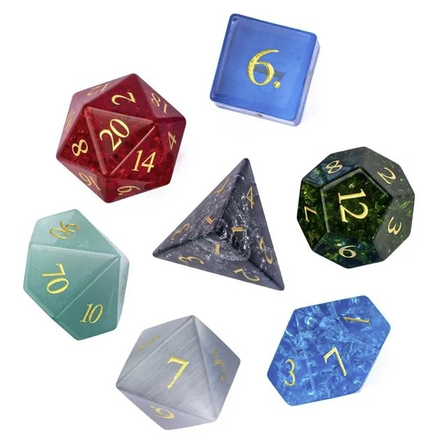 Semi-Precious Dice Bundle (3 Sets + D20)