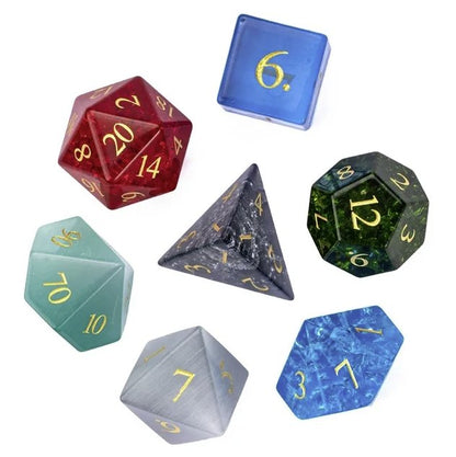 Semi-Precious Dice Bundle (3 Sets + D20)