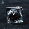 Shadow Skull  D10 Dice Black Translucent Resin 10 Sided Dice
