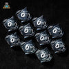 Shadow Skull  D10 Dice Black Translucent Resin 10 Sided Dice