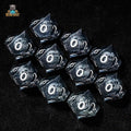 Shadow Skull  D10 Dice Black Translucent Resin 10 Sided Dice