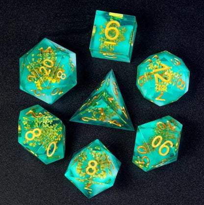 Sharp Resin Handmade Dice Set