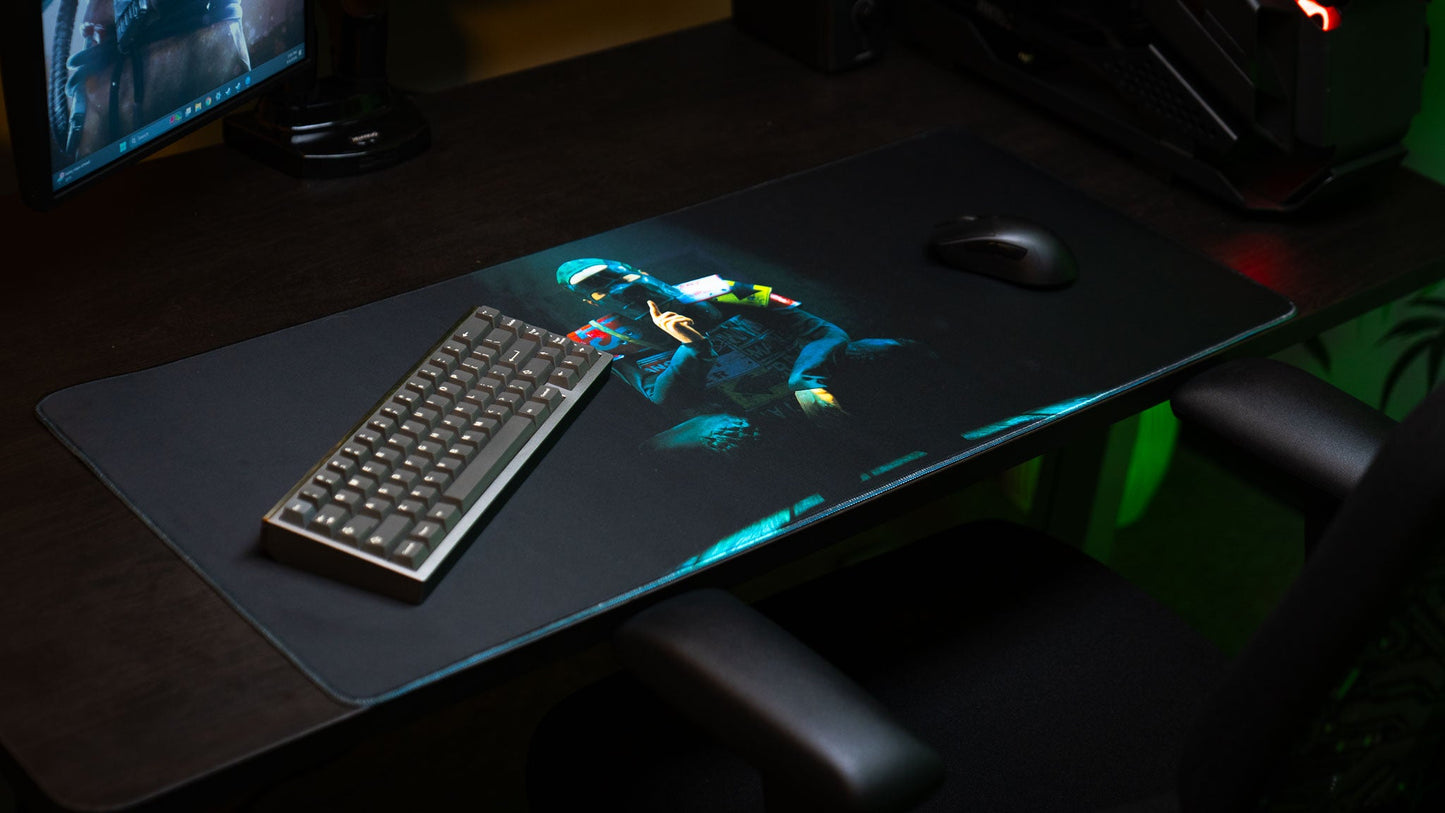 "Shh" — Rust Deskmat