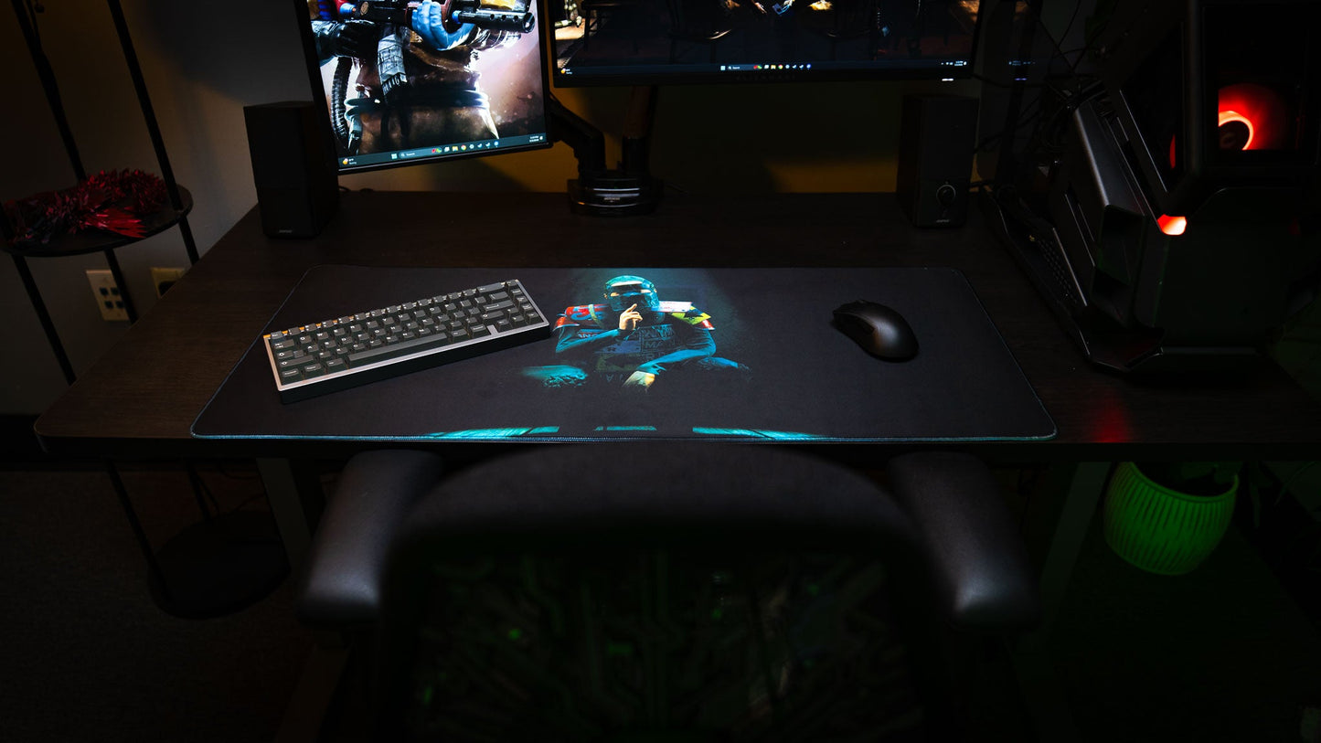 "Shh" — Rust Deskmat