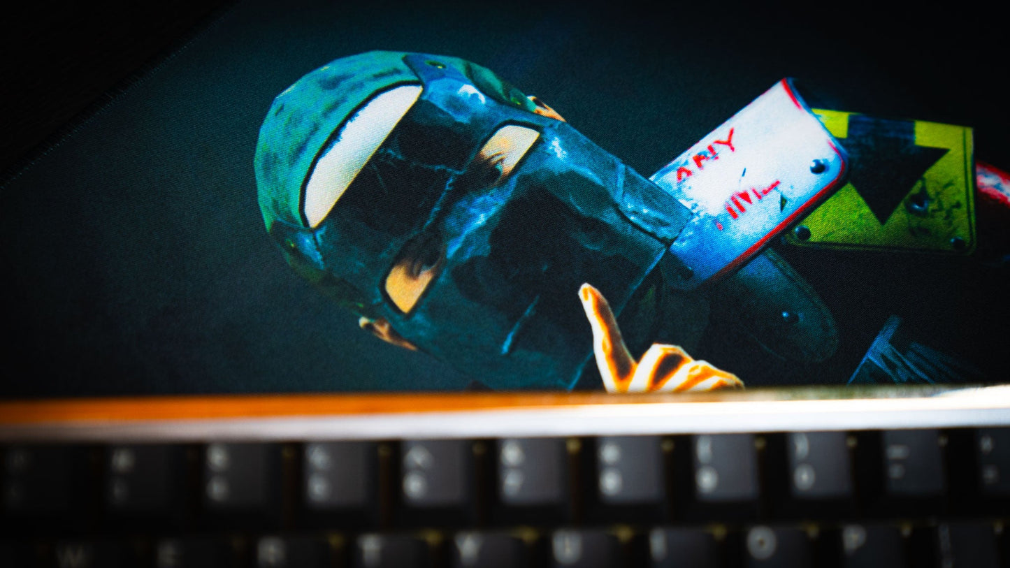 "Shh" — Rust Deskmat