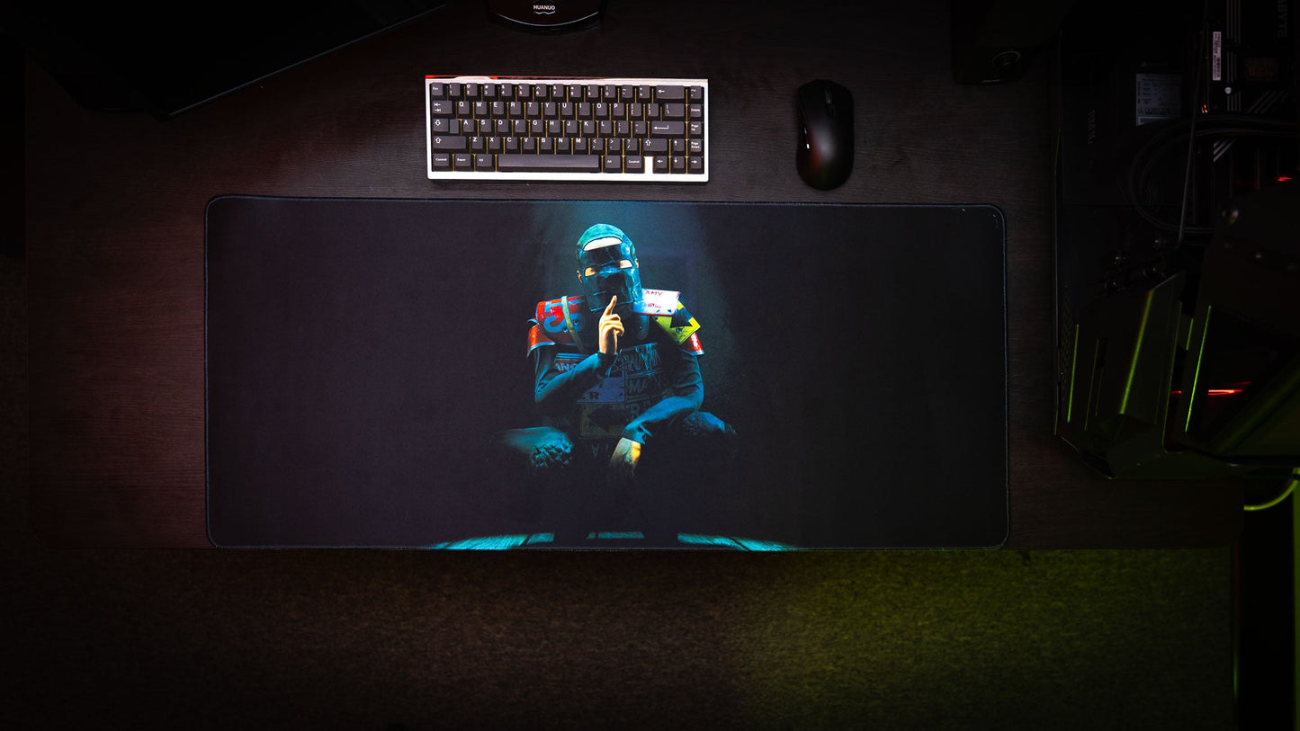 "Shh" — Rust Deskmat