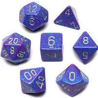 Speckled Polyhedral Silver Tetra 7-Die Set