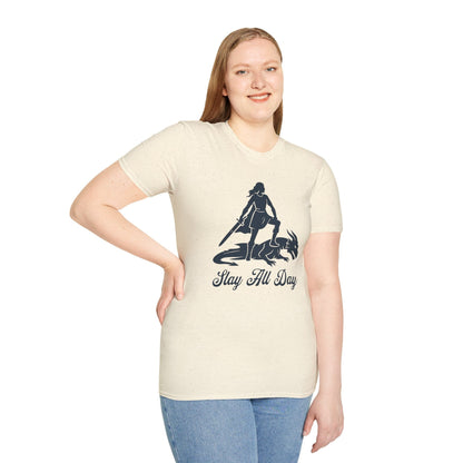 Slay All Day D&D T-Shirt - Fantasy Feminist Warrior Tee