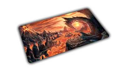 "Smoldering Mountain" — Fallen Lands Playmat by Carlos Balarezo
