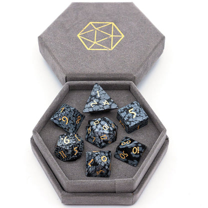Snowflake Gemstone Dice Set