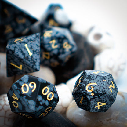 Snowflake Gemstone Dice Set