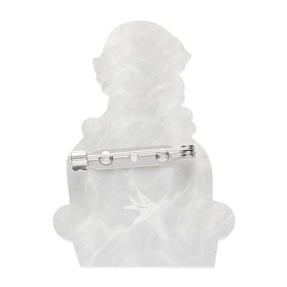 Socratic Method Brooch – Limited-Run Socrates Layered Resin Pin, Greek Odyssey Collection