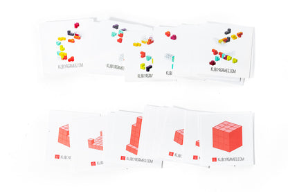 Soma Cube Puzzle - two sets with 50 challenge cards