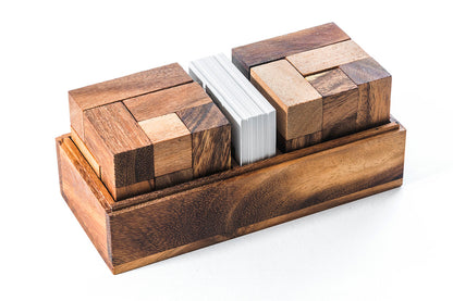 Soma Cube Puzzle - two sets with 50 challenge cards