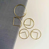 Stylish Gold Paper Clips - Unique Geometric & Decorative Designs (20 PCS)