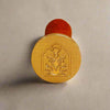 Framed Floral Wax Seal Stamp - Elegant Botanical Design in an Arch