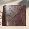 Compass 7x7 Artist Handmade Leather Journal
