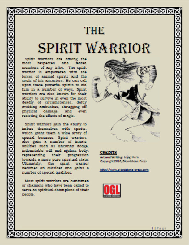 Spirit Warrior (d20)