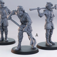 3D Printed Cast n Play - Stable Keepers Farmers 28mm 32mm D&D