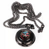 Steampunk DND Metal Dice Black Wolf Necklace | Two-in-one & Pocket Watch