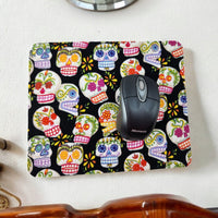 Sugar Skull themed desk set, mouse pad, coaster