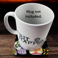 Sugar Skull themed desk set, mouse pad, coaster