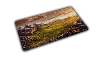 "Sunspire Plains" —  Fallen Lands Playmat by Carlos Balarezo